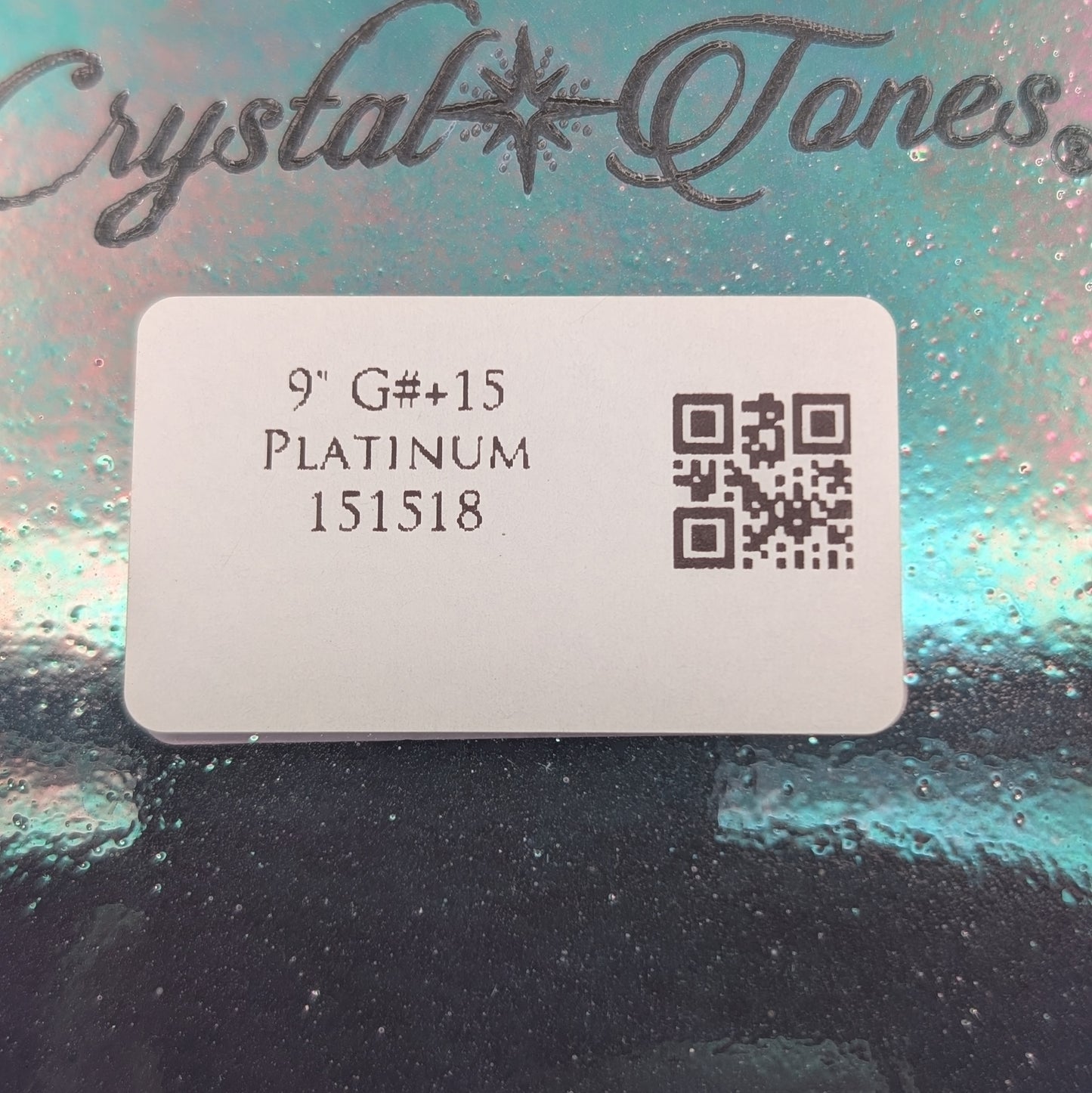 Crystal Tones 9" Platinum Quartz Crystal Singing Bowl (G#3+15)