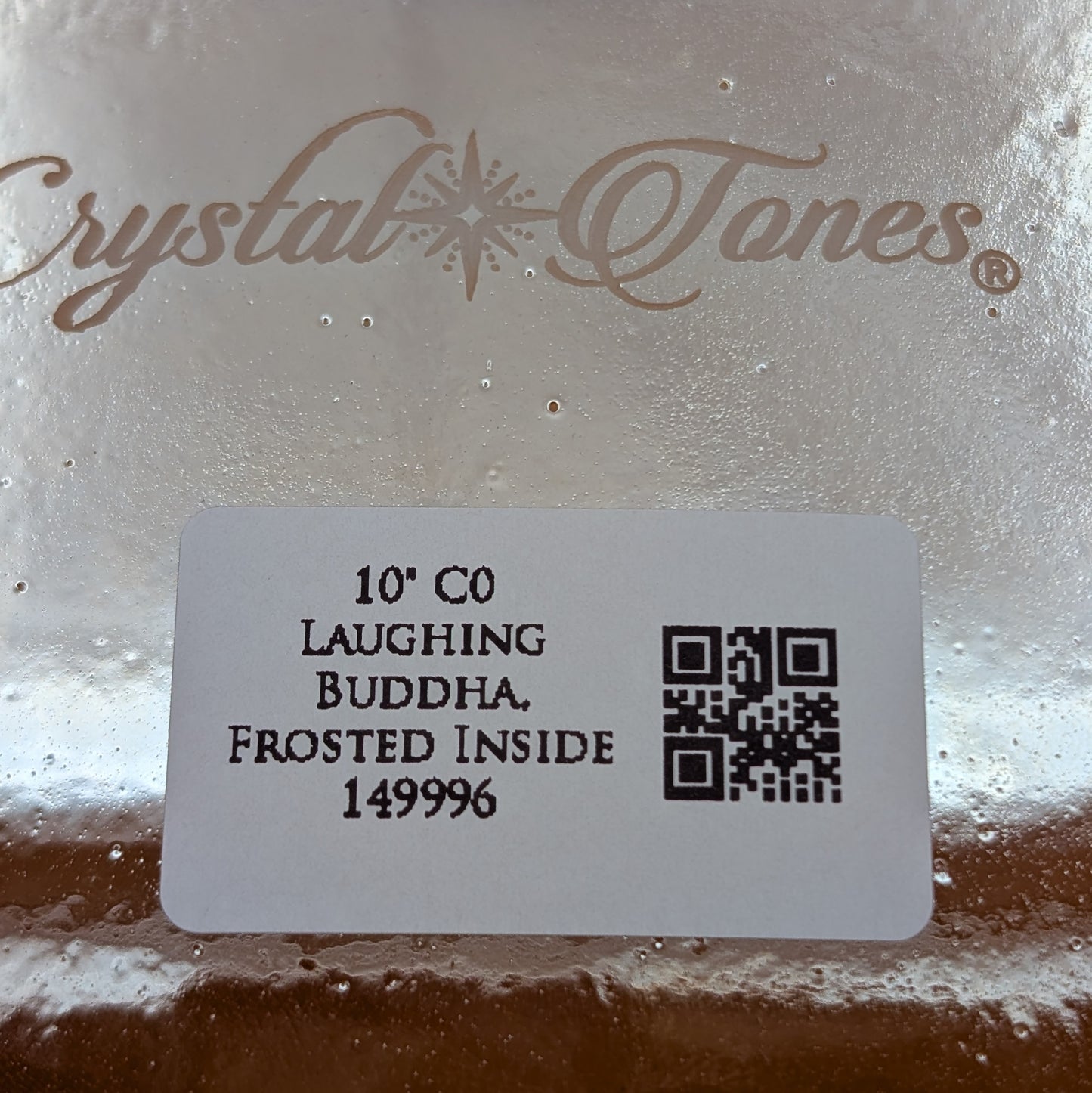 Crystal Tones 10" Laughing Buddha Quartz Crystal Singing Bowl (C4+0)