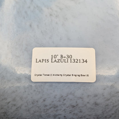 Crystal Tones 10" Lapis Lazuli Quartz Crystal Singing Bowl (B3+30)