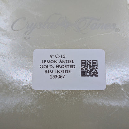 Crystal Tones 9" Lemon Angel Gold Quartz Crystal Singing Bowl (C4-15)