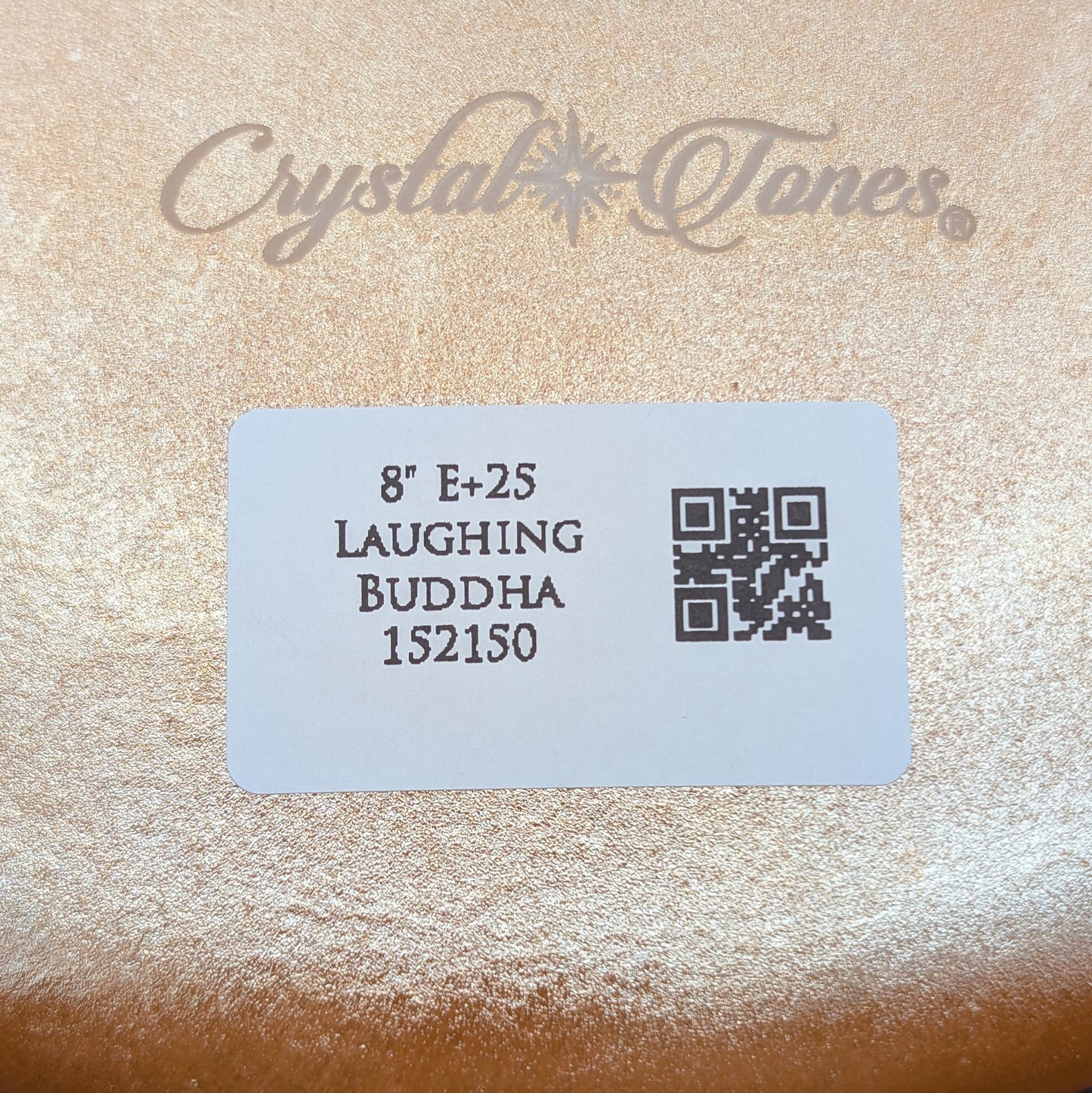 Crystal Tones 8" Laughing Buddha Quartz Crystal Singing Bowl (E4+25)