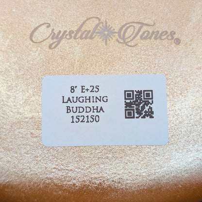 Crystal Tones 8" Laughing Buddha Quartz Crystal Singing Bowl (E4+25)