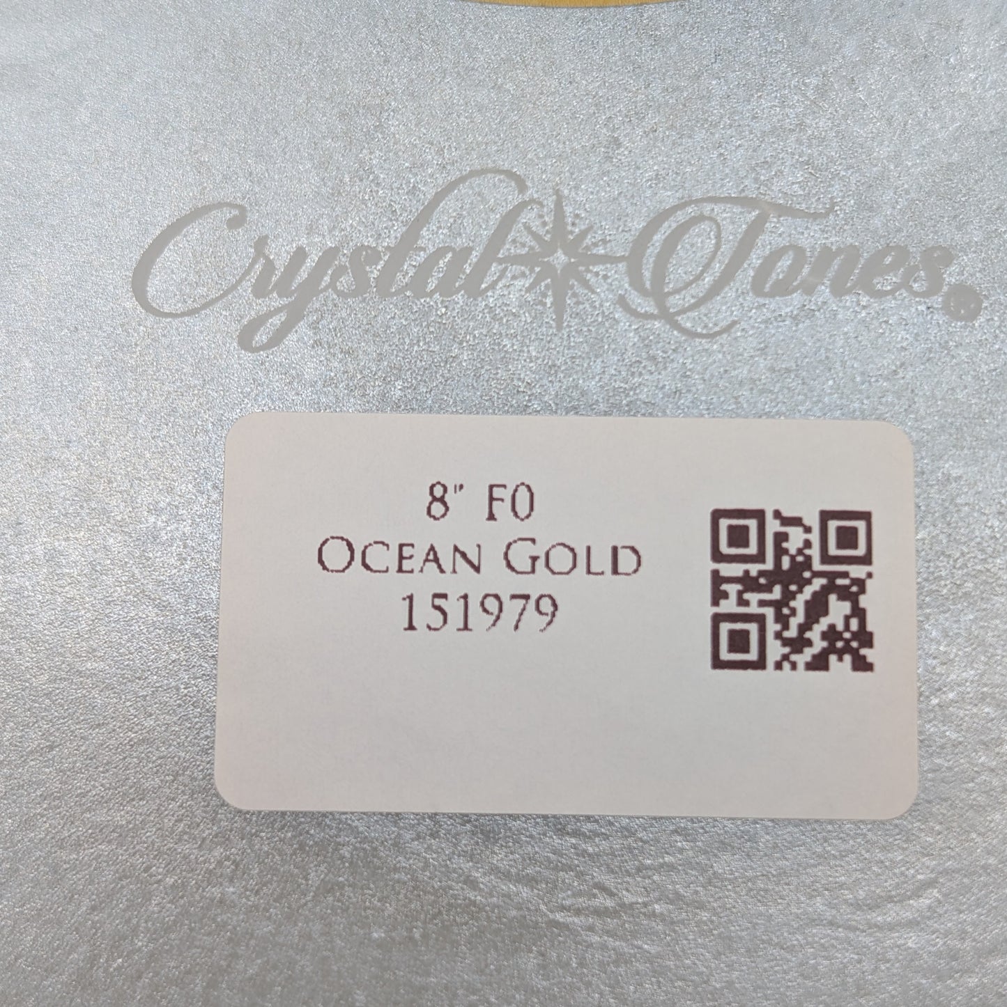 Crystal Tones 8" Ocean Gold Quartz Crystal Singing Bowl (F4+0)