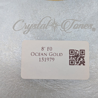 Crystal Tones 8" Ocean Gold Quartz Crystal Singing Bowl (F4+0)