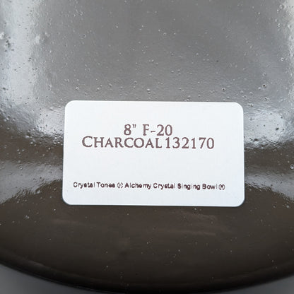Crystal Tones 8" Charcoal Quartz Crystal Singing Bowl (F4-20)