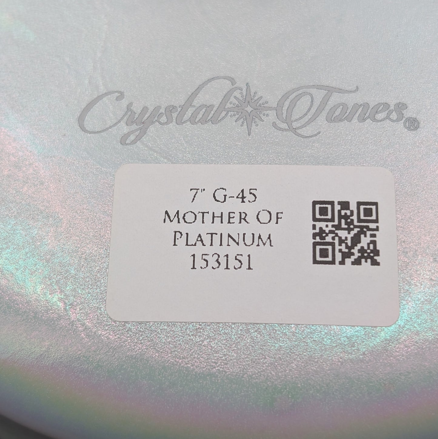 Crystal Tones 7" Mother of Platinum Quartz Crystal Singing Bowl (G4-45)