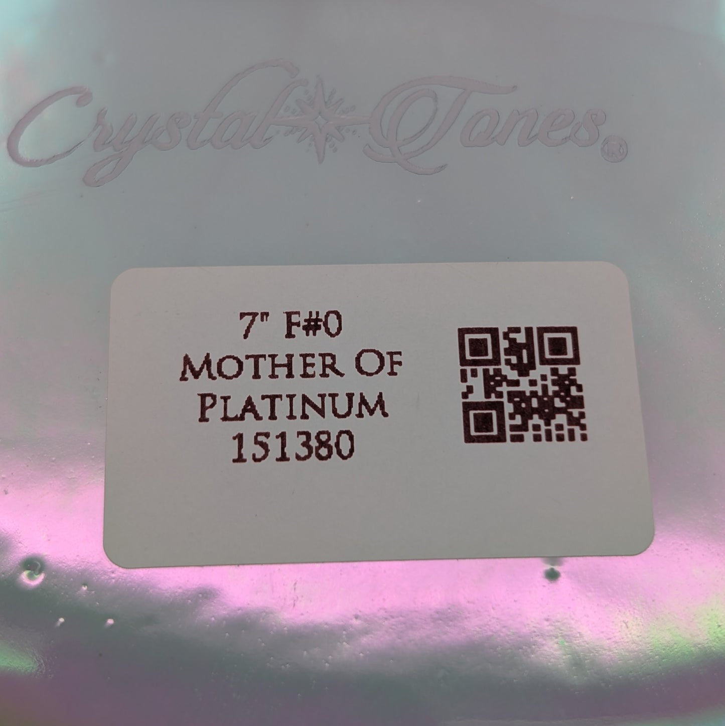 Crystal Tones 7" Mother of Platinum Quartz Crystal Singing Bowl (F#4+0)