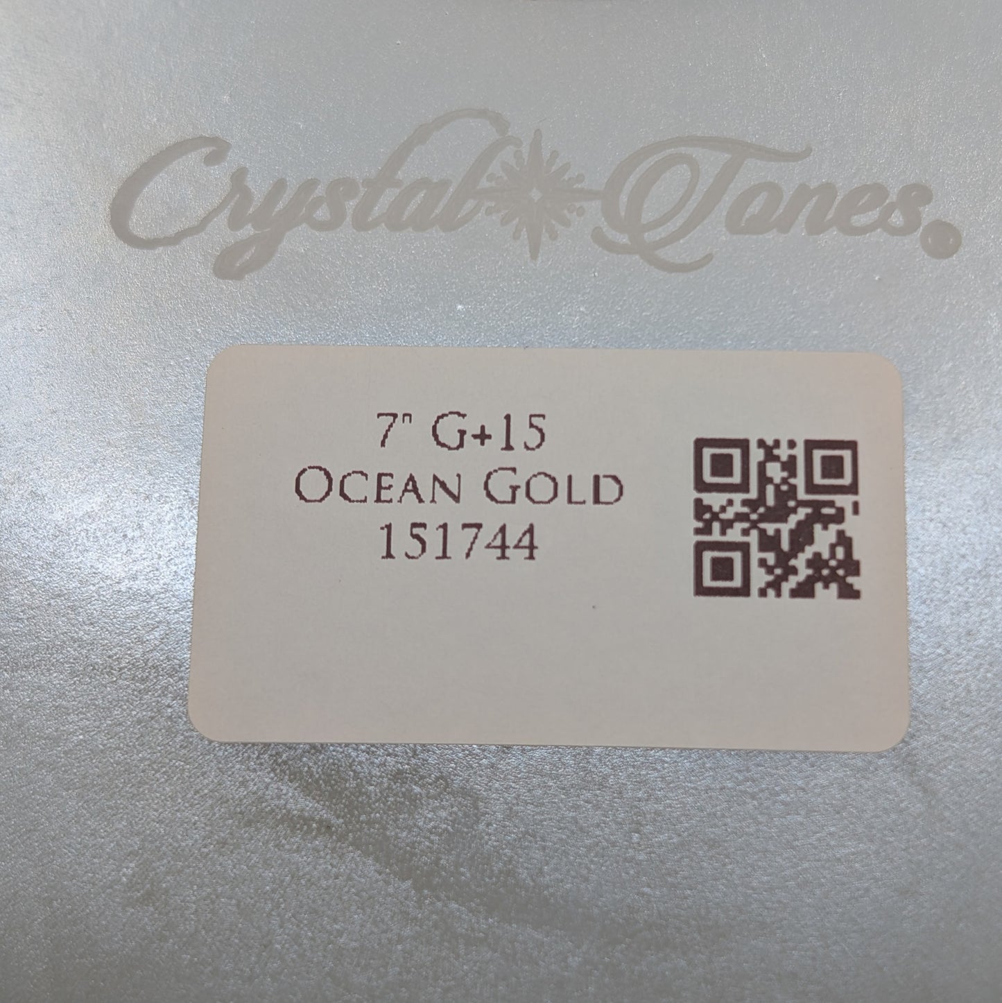 Crystal Tones 7" Ocean Gold Quartz Crystal Singing Bowl (G4+15)