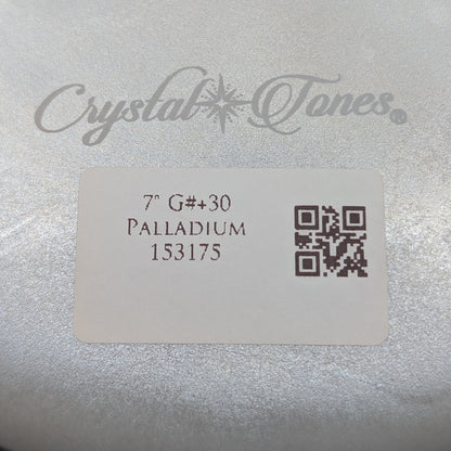 Crystal Tones 7" Palladium Quartz Crystal Singing Bowl (G#4+30)