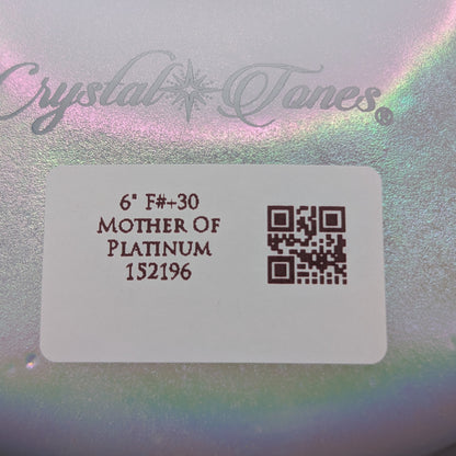 Crystal Tones 6" Mother of Platinum Quartz Crystal Singing Bowl (F#4+30)