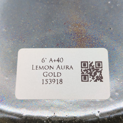 Crystal Tones 6" Lemon Aura Gold Quartz Crystal Singing Bowl (A4+40)