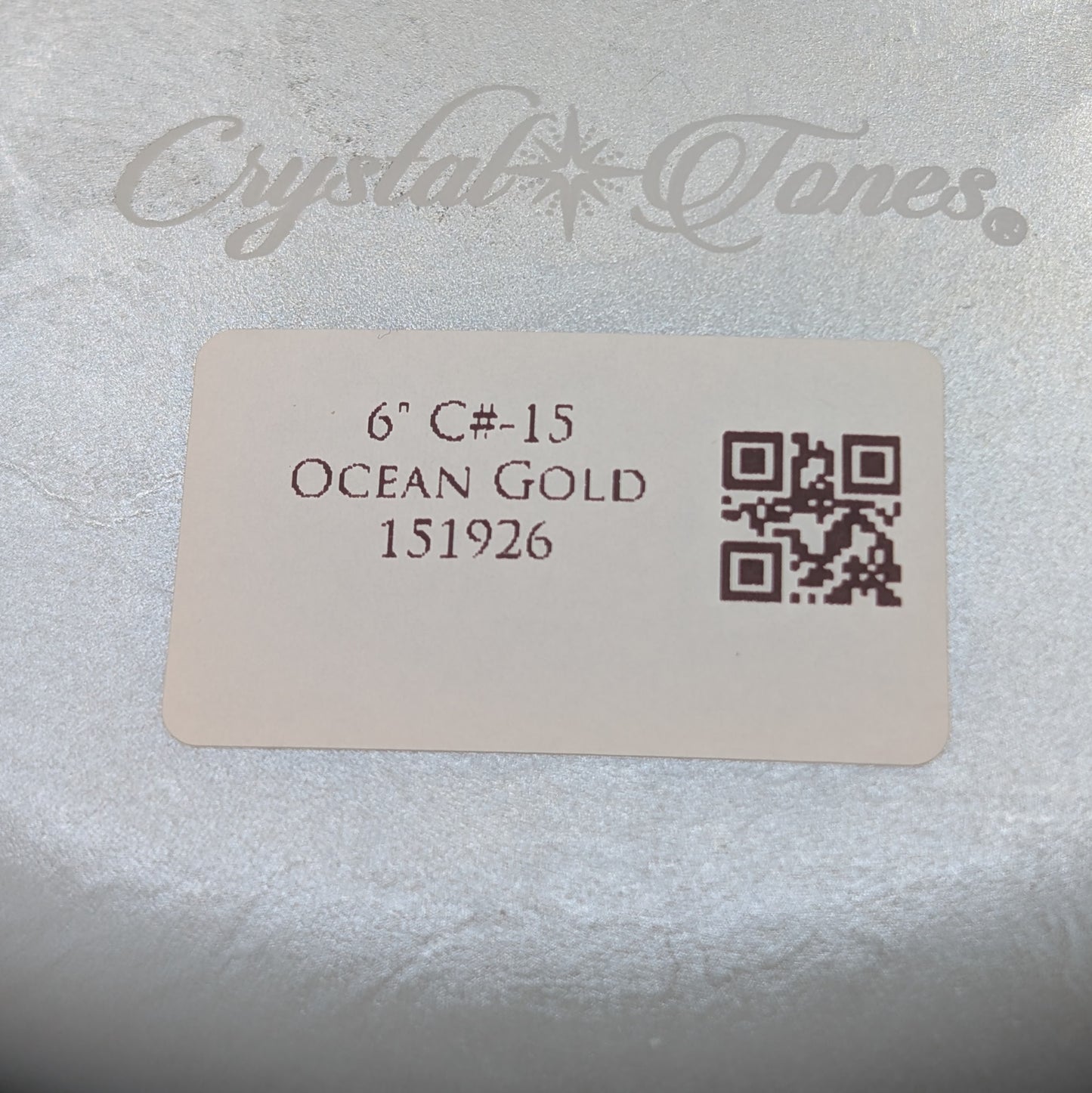 Crystal Tones 6" Ocean Gold Quartz Crystal Singing Bowl (C#5-15)