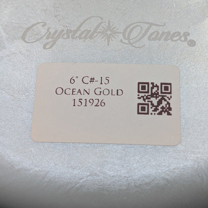 Crystal Tones 6" Ocean Gold Quartz Crystal Singing Bowl (C#5-15)