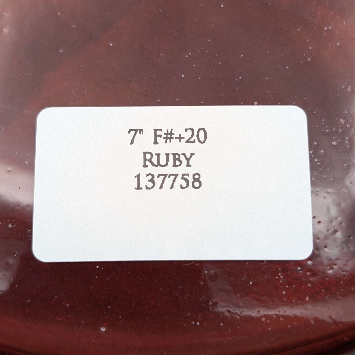 Crystal Tones 7" Ruby Clear Crystal Singing Bowl (F#+20)