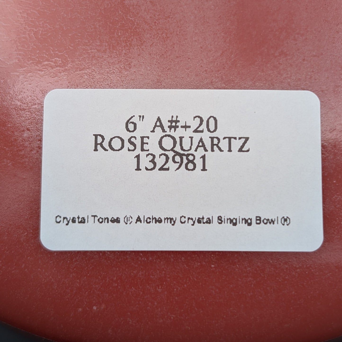 Crystal Tones 6" Rose Quartz Quartz Crystal Singing Bowl (A#4+20)