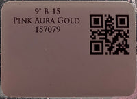 Crystal Tones 9" Pink Aura Gold Singing Bowl (B3-15)