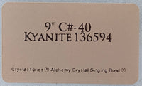 Crystal Tones 9" Kyanite Singing Bowl (C#4-40)