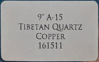 Crystal Tones 9" Tibetan Quartz Copper Singing Bowl (A3-15)