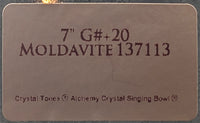 Crystal Tones 7" Moldavite Singing Bowl (G#4+20)