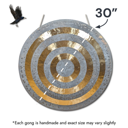 Solar Chau Gong by Raven Sounds, Handmade Traditional Bronze Gong, Free Mallet.