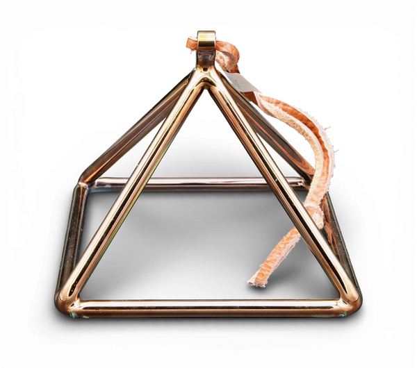Crystal Tones 7" Tibetan Quartz Copper Crystal Pyramid (C6-15)