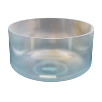 Crystal Tones 9" Aqua Aura Gold Quartz Crystal Singing Bowl (D#4+15)