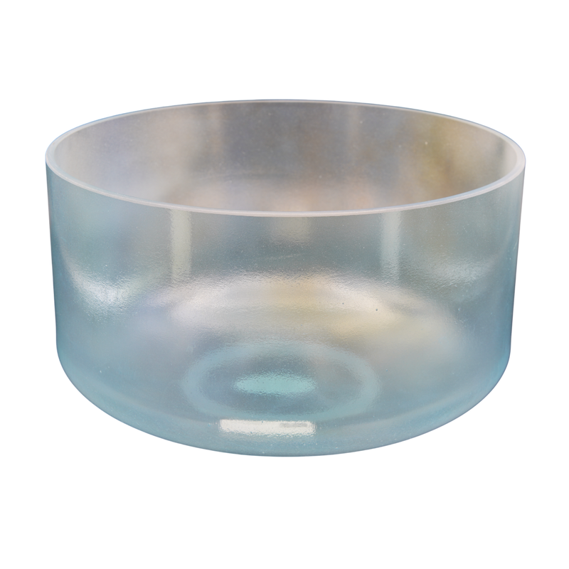 Crystal Tones 9" Aqua Aura Gold Quartz Crystal Singing Bowl (D#4+15)