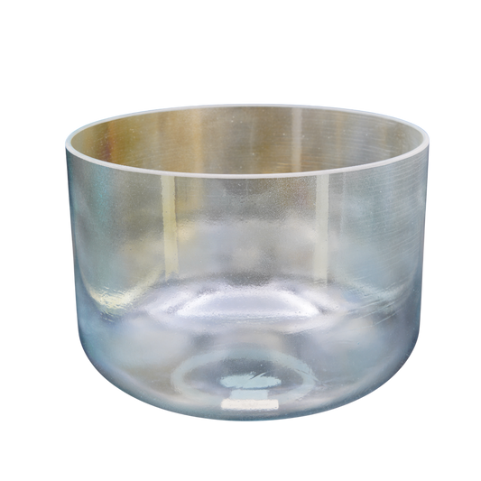 Crystal Tones 10" Aqua Aura Gold Quartz Crystal Singing Bowl (A3-15)