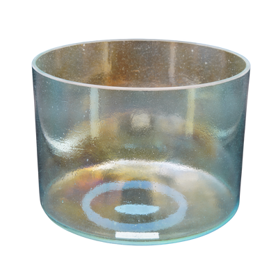 Crystal Tones 8" Aqua Aura Gold Quartz Crystal Singing Bowl (E4-15)