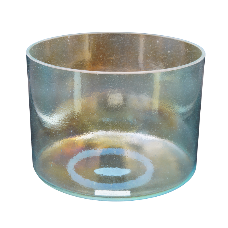 Crystal Tones 8" Aqua Aura Gold Quartz Crystal Singing Bowl (E4-15)