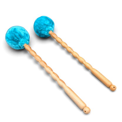 Grotta Sonora roller mallet pair – turquoise