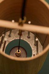 Inside the Koshi Earth Symphony Forest chime, showing the twelve tuned steel strings