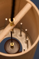 Inside the Koshi Earth Symphony Ocean chime, showing the twelve tuned steel strings