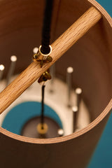 Inside the Koshi Earth Symphony River chime, showing the twelve tuned steel strings