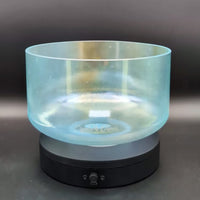 Crystal Tones 9" Aqua Aura Gold Quartz Crystal Singing Bowl (D4+25)