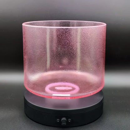 Crystal Tones 8" Pink Aura Gold Quartz Crystal Singing Bowl (F#4-15)