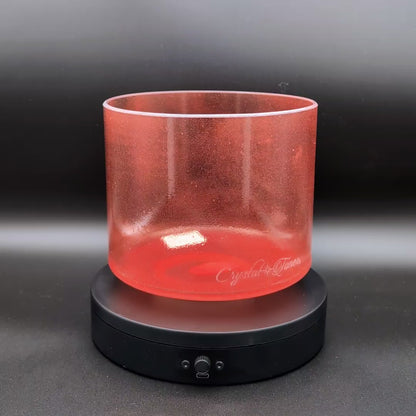 Crystal Tones 7" Rose Quartz Quartz Crystal Singing Bowl (G4-40)
