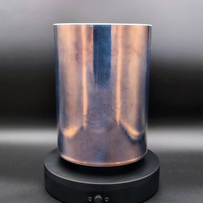 Crystal Tones 7" Tibetan Quartz Copper (Tall) Clear Quartz Singing Bowl (E+35)