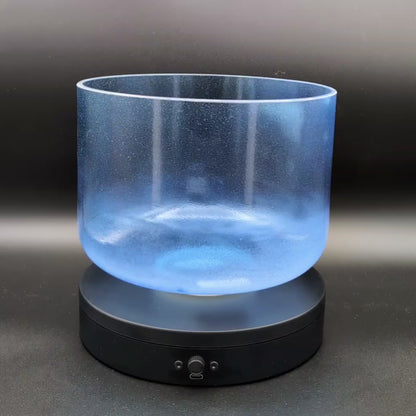 Crystal Tones 8" Indigo Clear Crystal Singing Bowl (F-45)