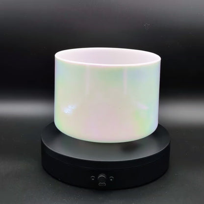 Crystal Tones 7" Mother of Platinum Clear Quartz Crystal Singing Bowl (D-25)