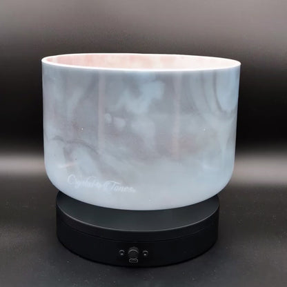 Crystal Tones 9" Kyanite Clear Quartz Crystal Singing Bowl (B-20)