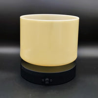 Crystal Tones 8" White Alchemy Gold Crystal Singing Bowl (D#4-15)