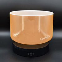 Crystal Tones 9" Laughing Buddha Quartz Crystal Singing Bowl (F4+40)