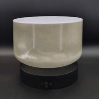Crystal Tones 9" Sage Forest Gold Quartz Crystal Singing Bowl (C#4-25)
