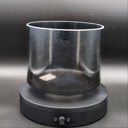 Crystal Tones 7" Shungite Clear Quartz Crystal Singing Bowl (A#+40)