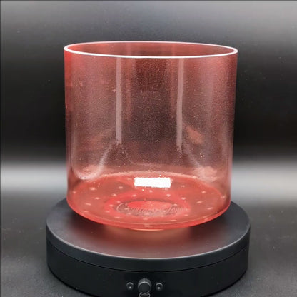 Crystal Tones 7" Ruby Clear Crystal Singing Bowl (F#+20)