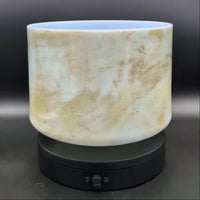 Crystal Tones 9" Mt Shasta Serpentine Quartz Crystal Singing Bowl (C#4+40)