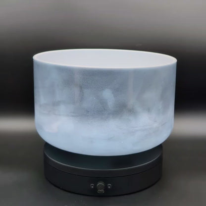 Crystal Tones 9" Kyanite Clear Quartz Crystal Singing Bowl (D#+35)