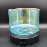 Crystal Tones 8" Aqua Aura Gold Quartz Crystal Singing Bowl (F#4+0)