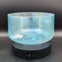 Crystal Tones 9" Aqua Aura Gold Quartz Crystal Singing Bowl (D#4+15)